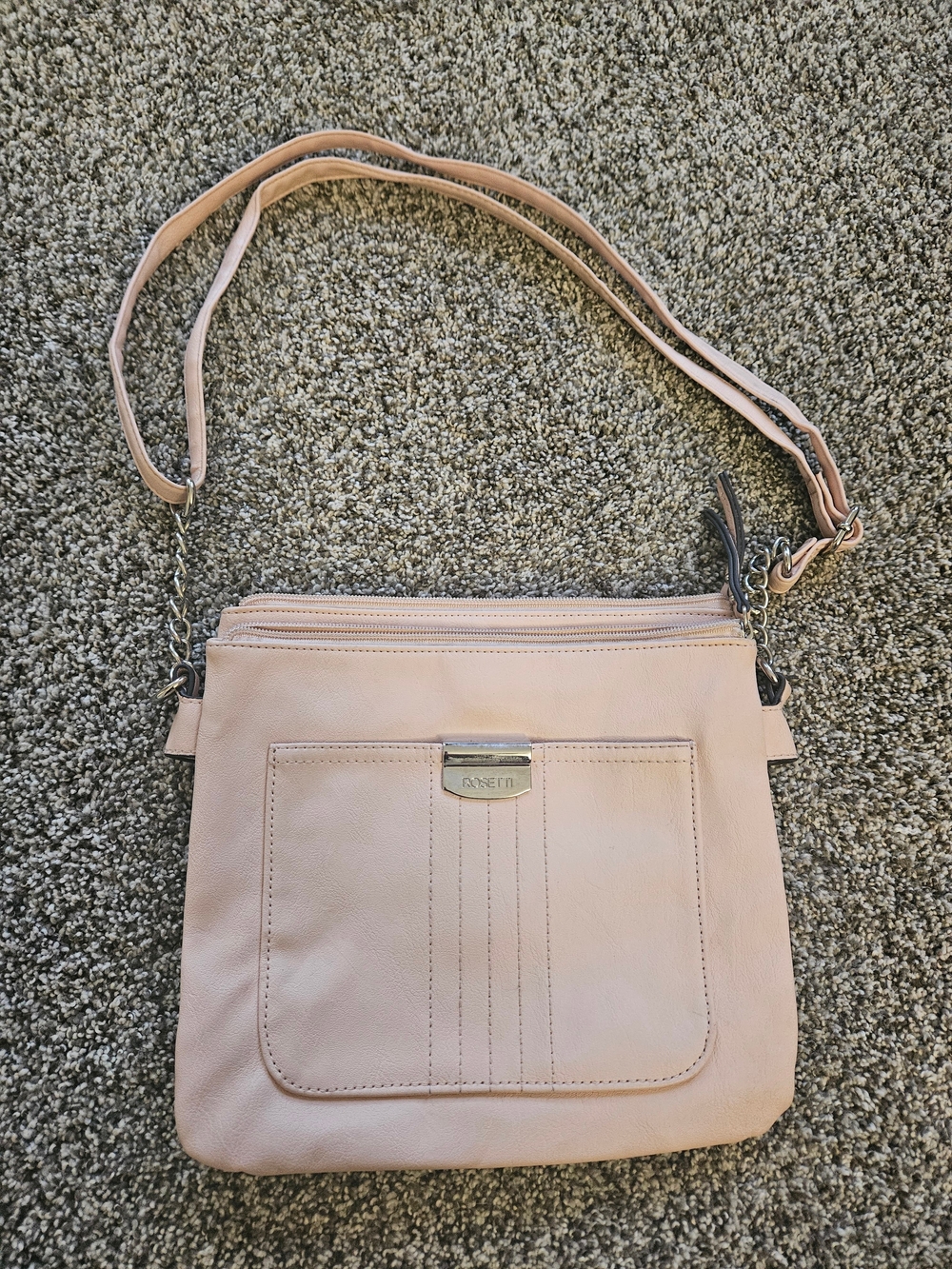 Blush Pink Rosetti Crossbody Bag